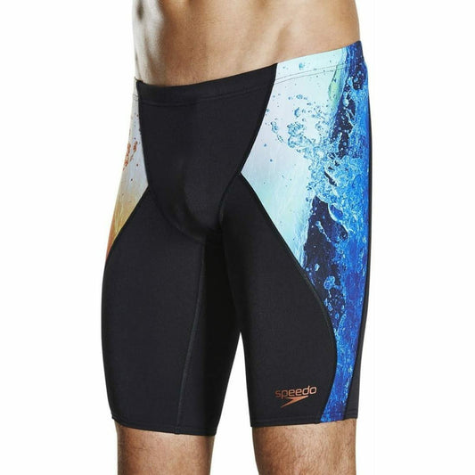 Speedo Placement Digital V Mens Swim Jammer Shorts - Black - Start Fitness
