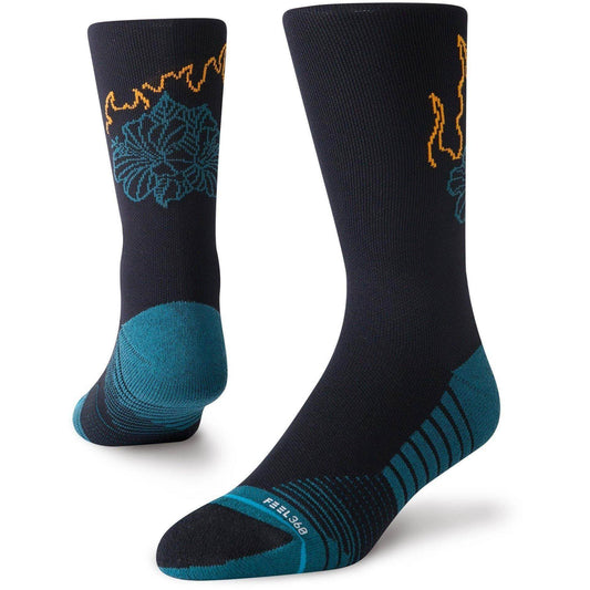 Stance Flame On Crew Cycling Socks - Black 190107346399 - Start Fitness