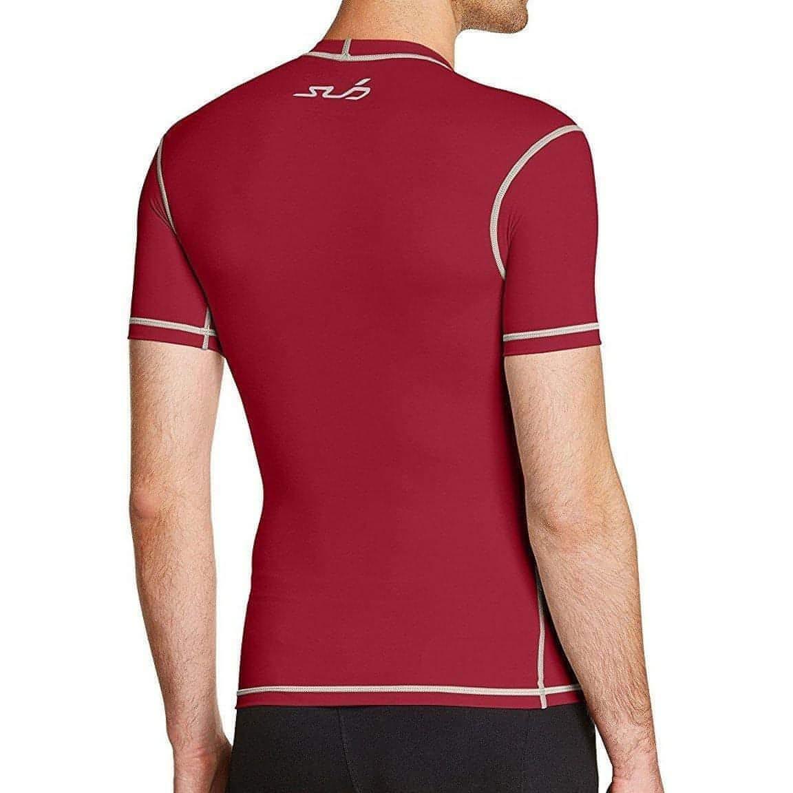 Sub Sports Dual Compression Baselayer Mens Short Sleeve Top - Red - Start Fitness