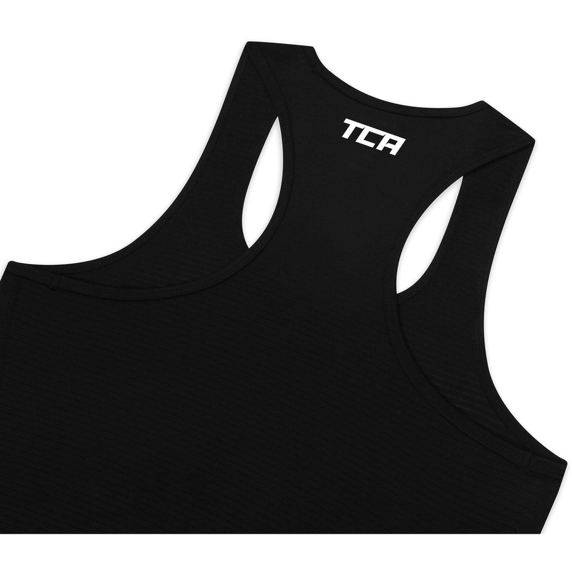 TCA Air Racerback Womens Training Vest Tank Top - Black - Start Fitness