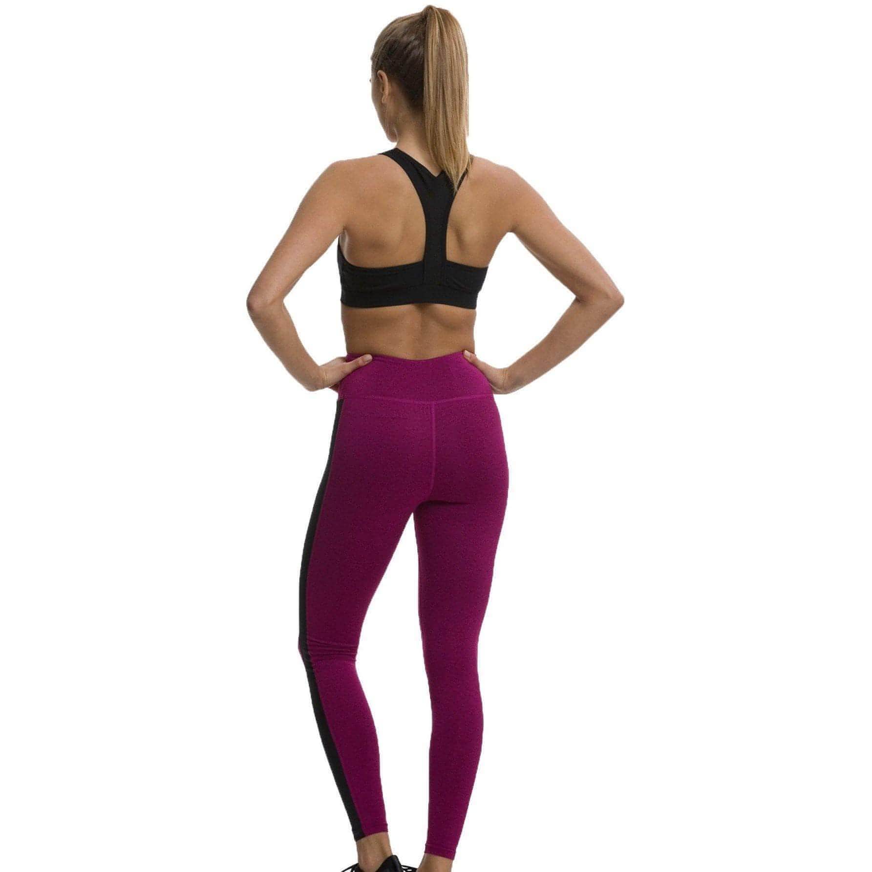 TCA Balance Womens Knit Long Running Tights - Purple - Start Fitness