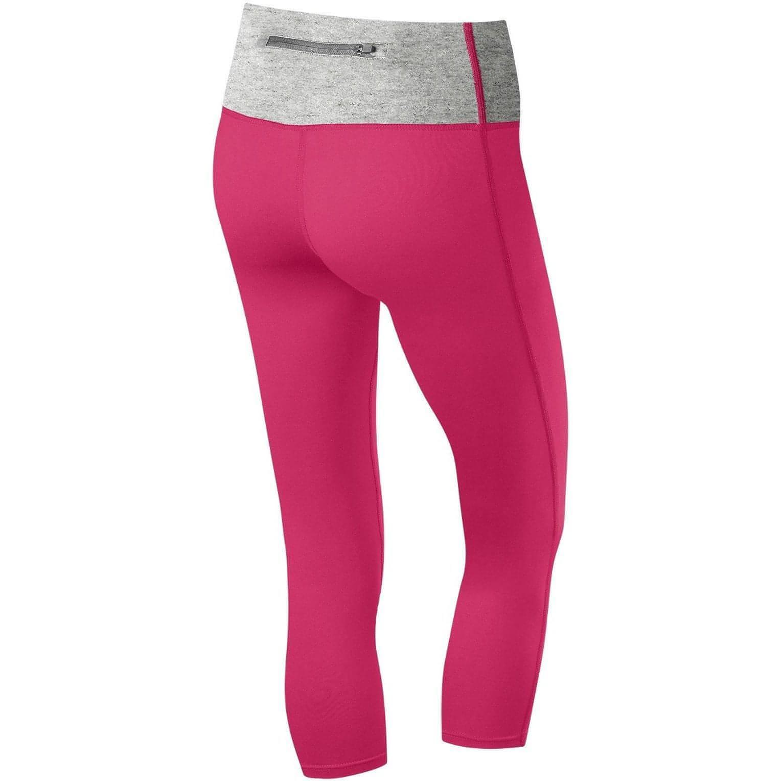 TCA Pro Performance Supreme Womens 3/4 Capri Running Tights - Pink - Start Fitness