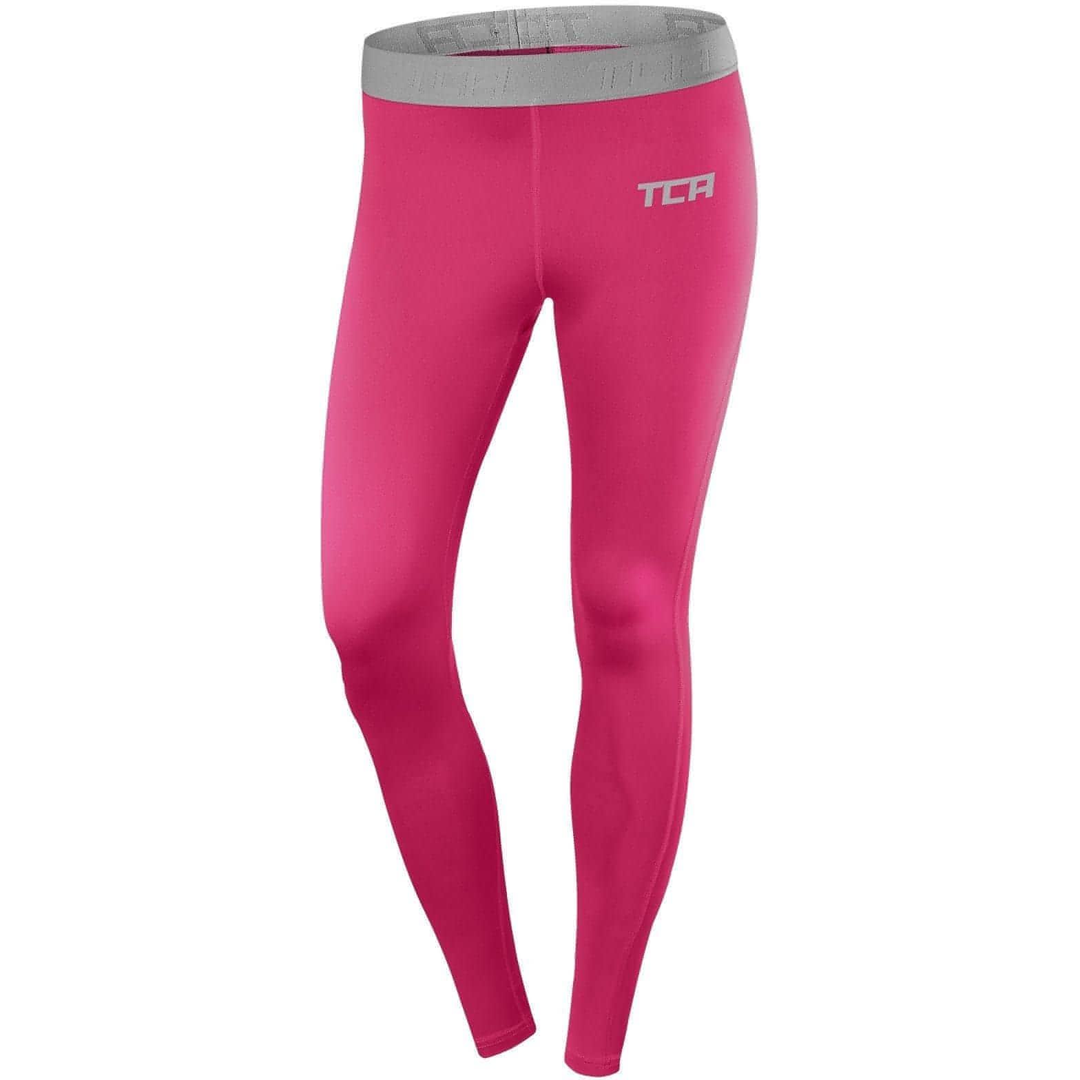 TCA Pro Performance Endurance Womens Long Running Tights Pink Start