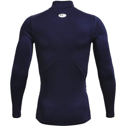 Under Armour ColdGear Compression Mock Long Sleeve Mens Training Top - Navy - Start Fitness