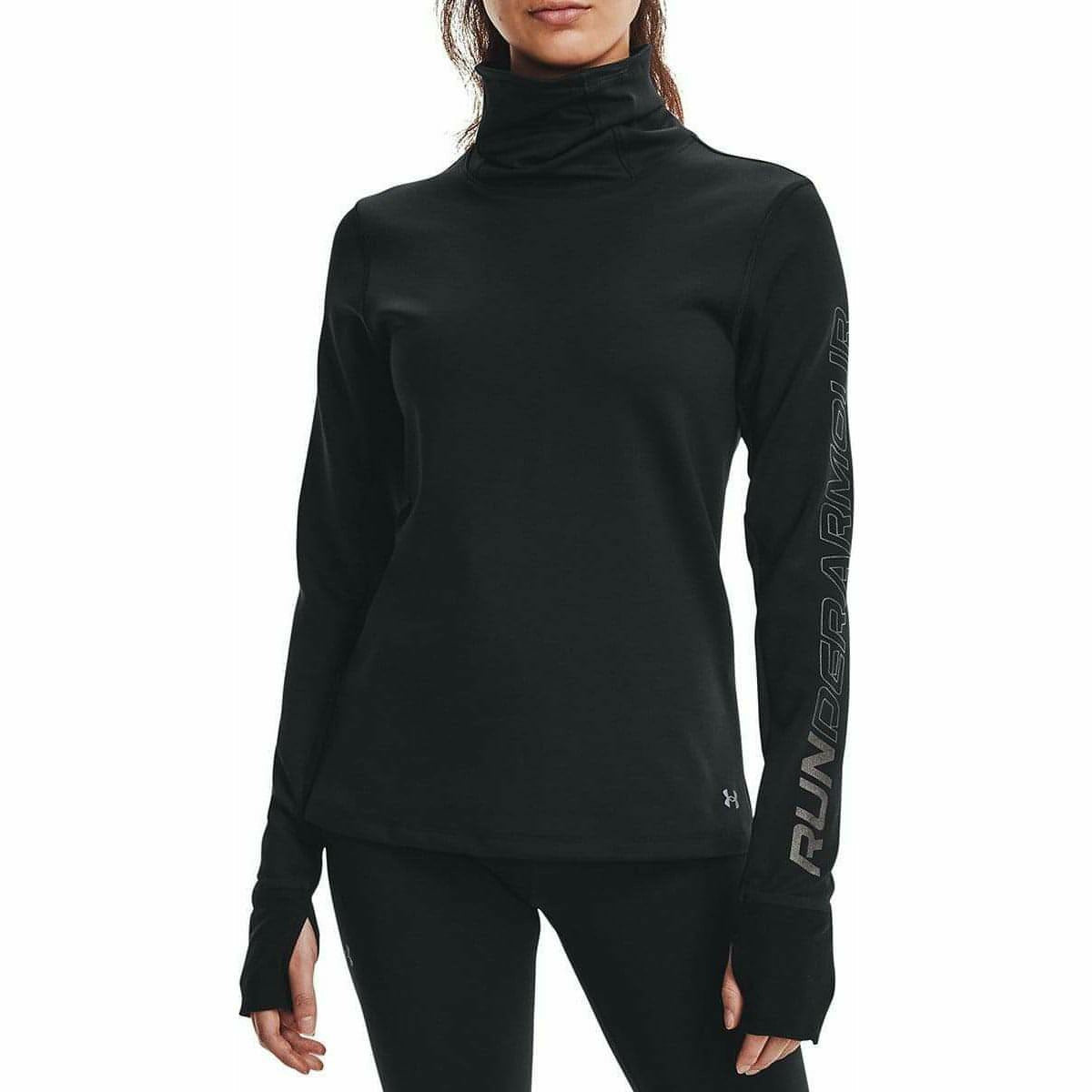 Under Armour Empowered Funnel Neck Long Sleeve Womens Running Top - Black
