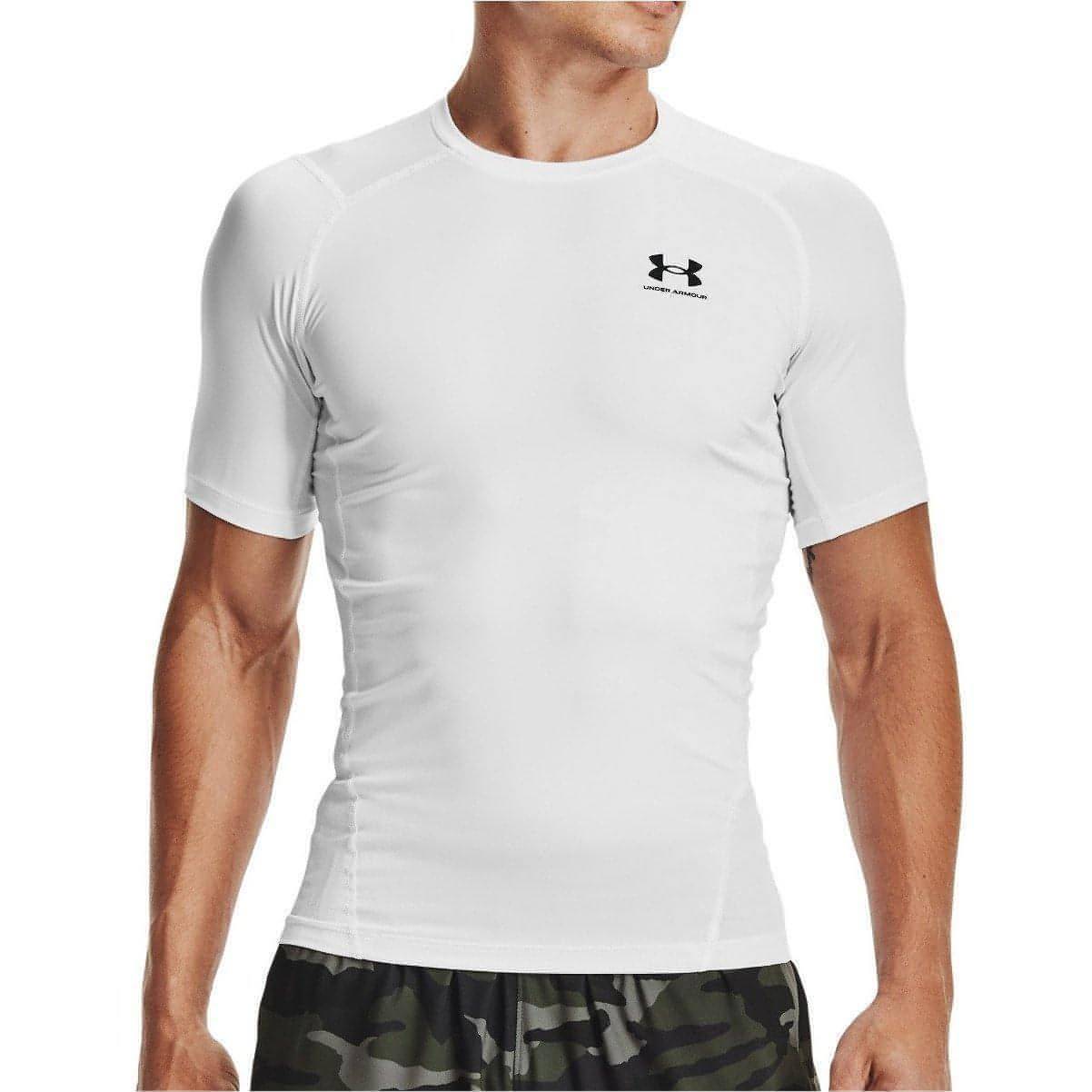 Under Armour HeatGear Armour Short Sleeve Mens Compression Top - White