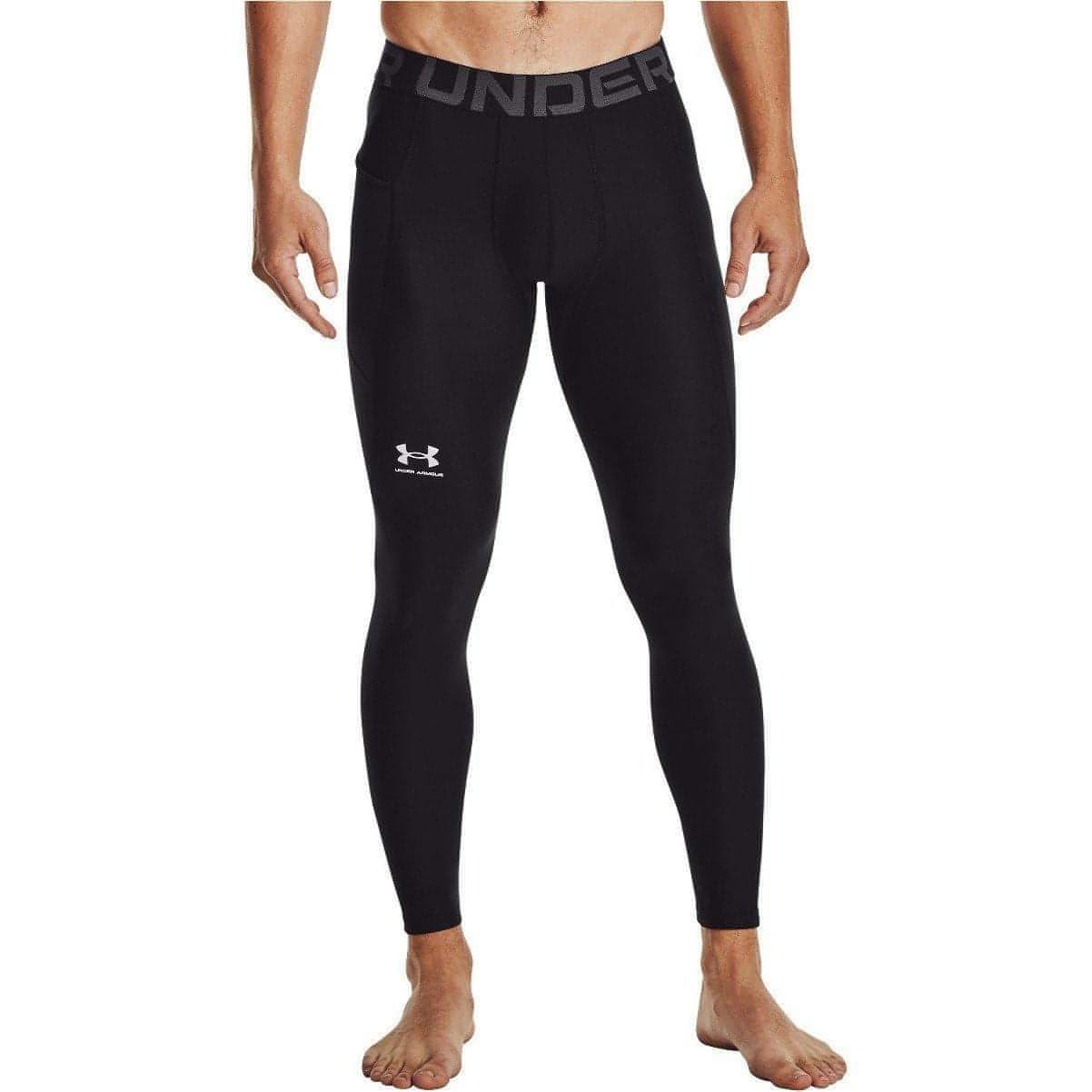 Under Armour HeatGear Compression Mens Long Running Tights Black
