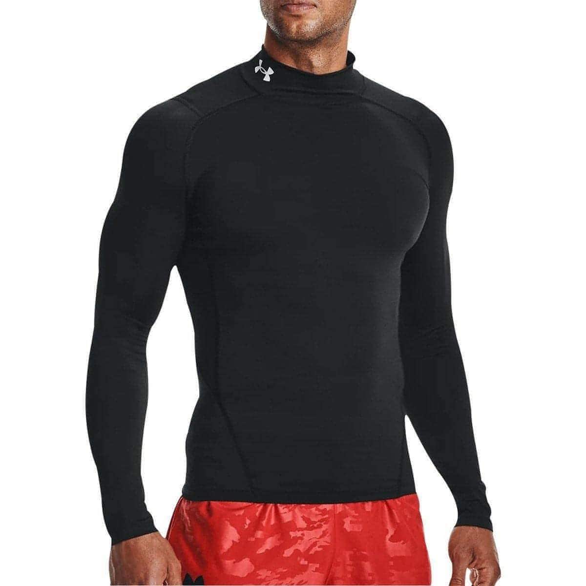 Under Armour HeatGear Mock Long Sleeve Mens Training Top - Black - Start Fitness