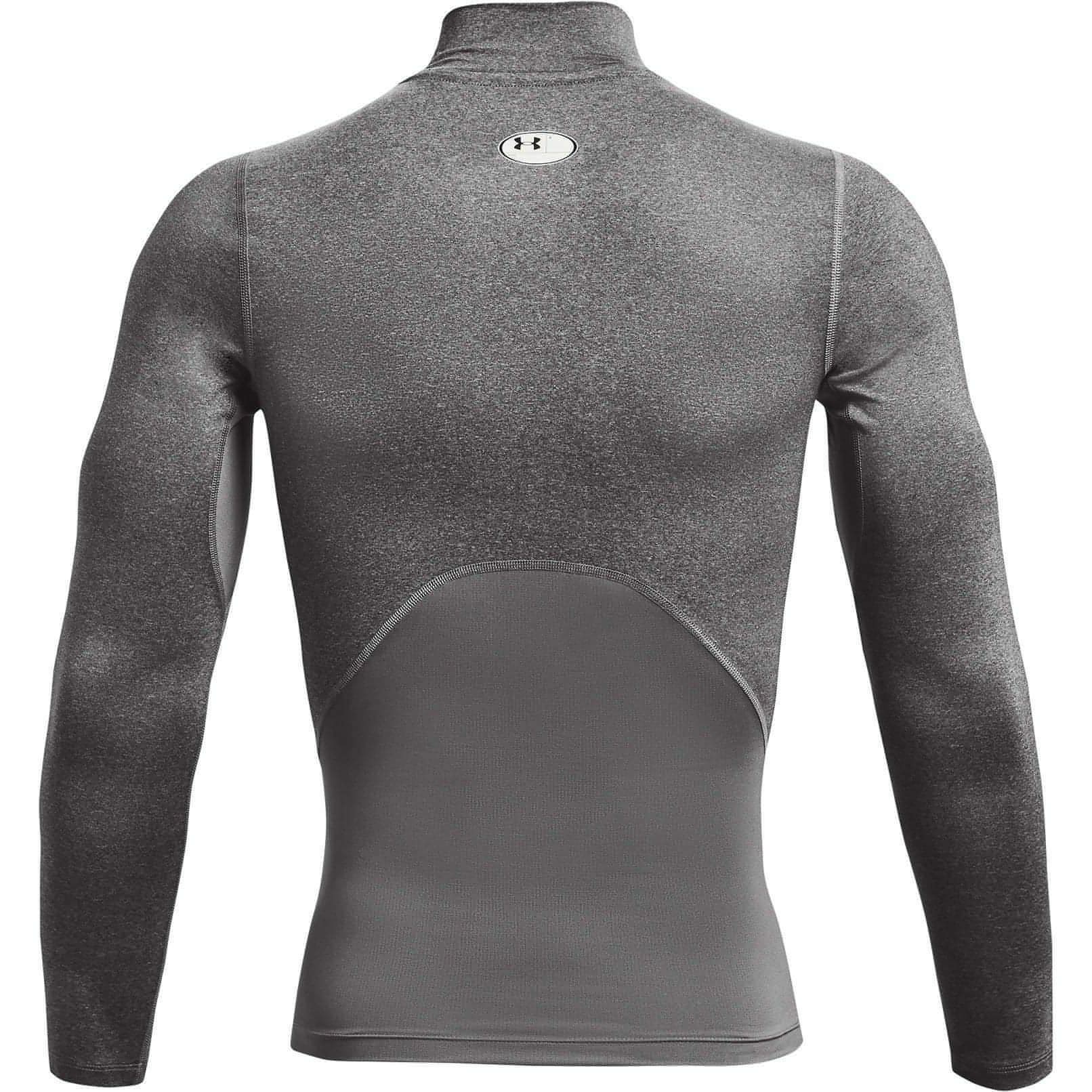 Under Armour HeatGear Mock Long Sleeve Mens Training Top - Grey - Start Fitness