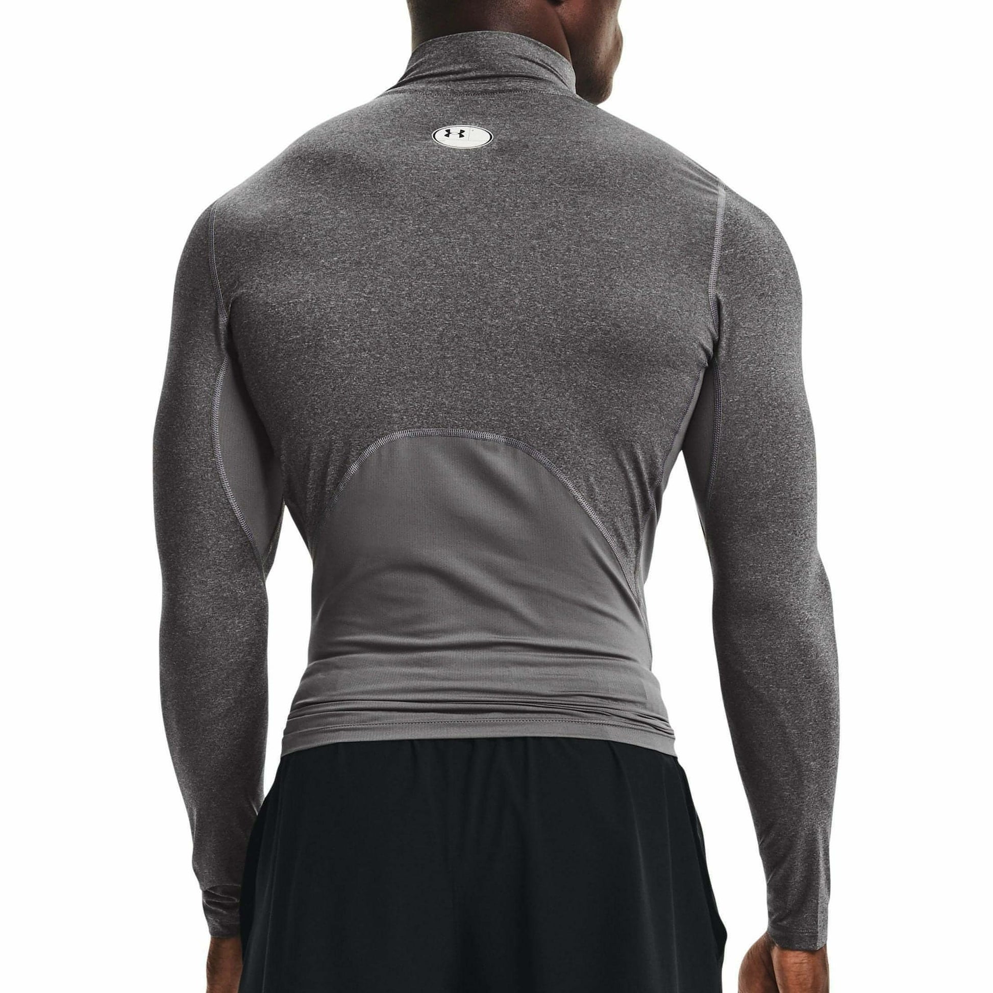 Under Armour HeatGear Mock Long Sleeve Mens Training Top - Grey - Start Fitness