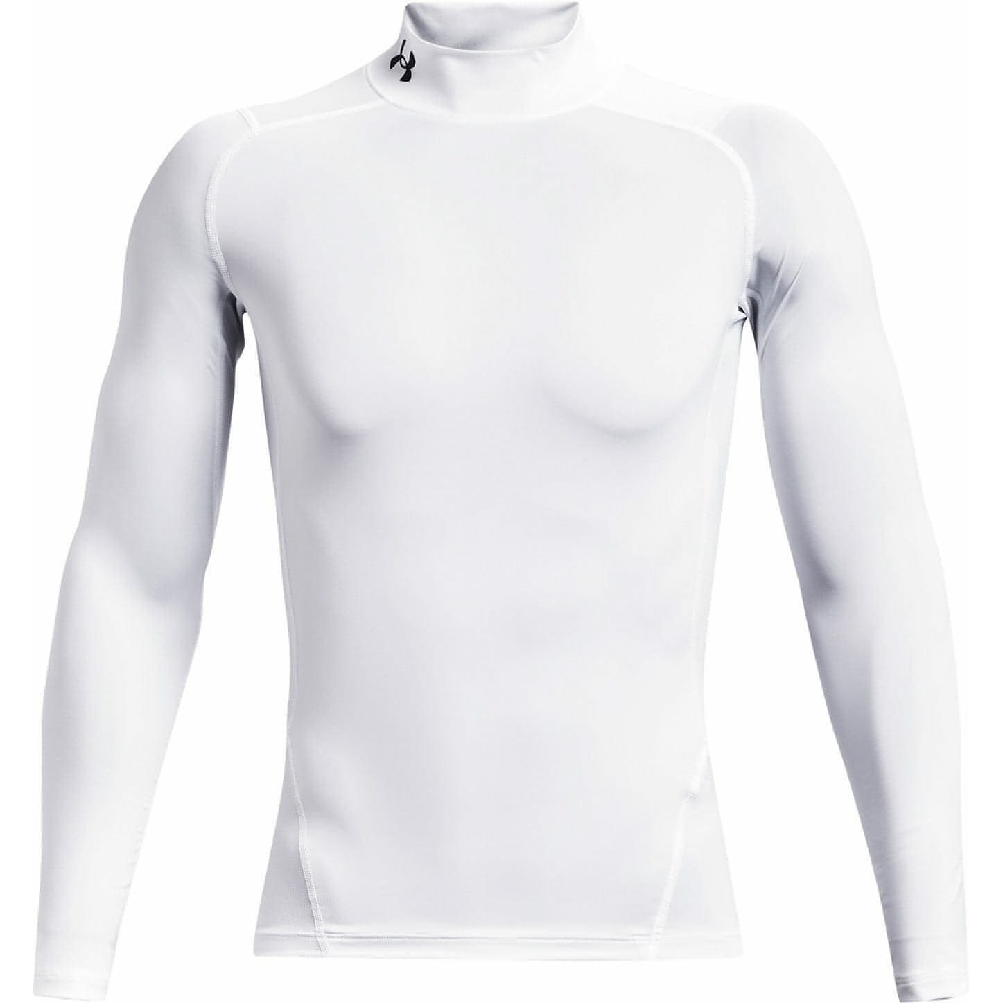 Under Armour HeatGear Mock Long Sleeve Mens Training Top - White - Start Fitness