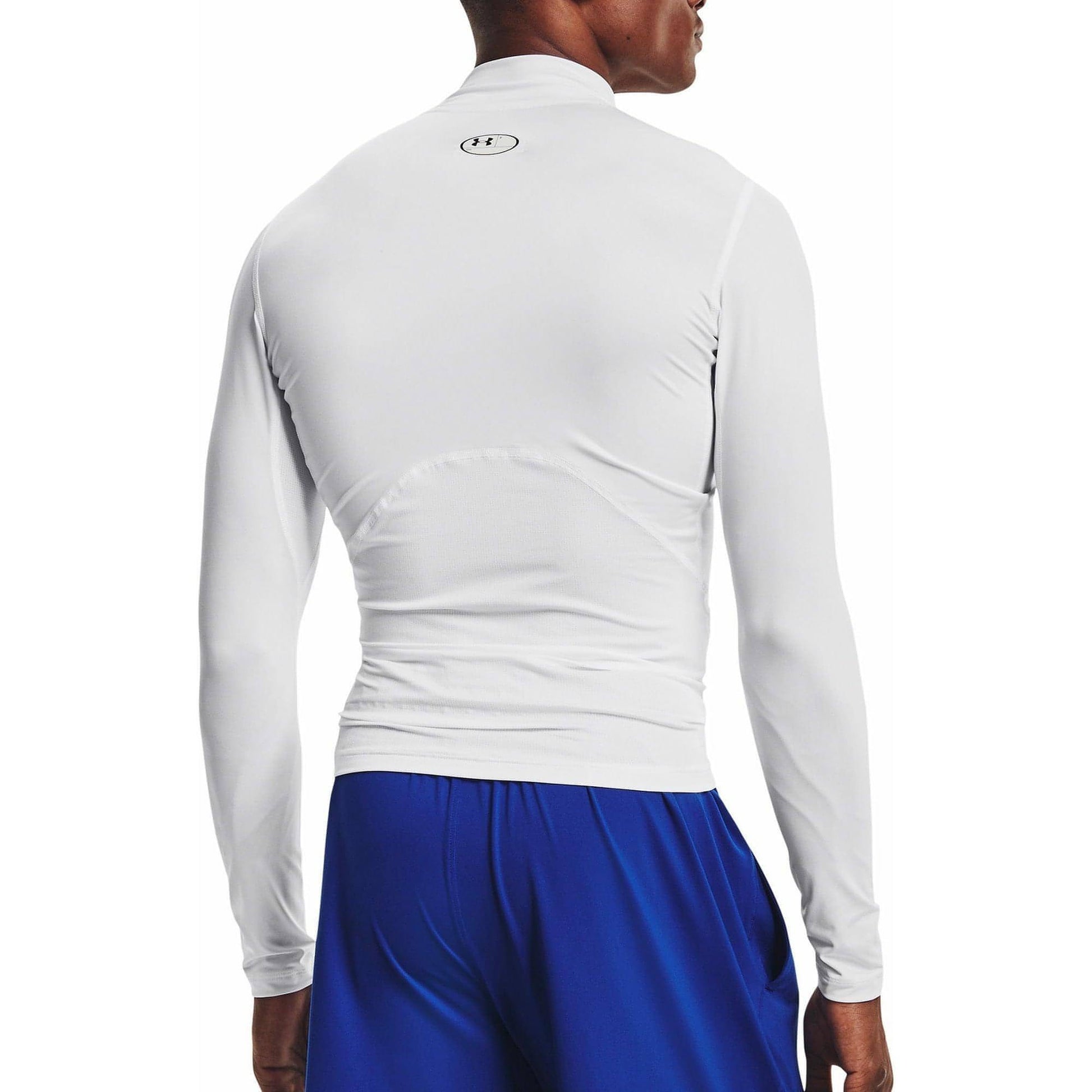 Under Armour HeatGear Mock Long Sleeve Mens Training Top - White - Start Fitness
