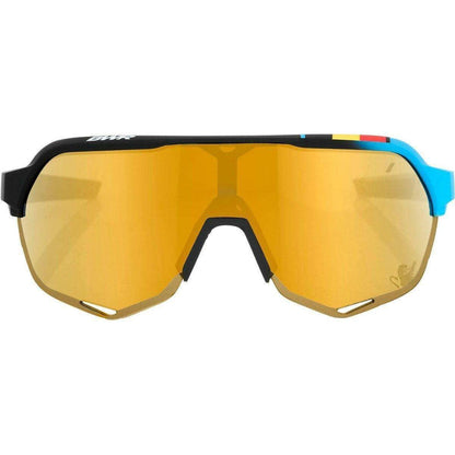 100% S2 BWR Black Sunglasses With Soft Gold Mirror Lens 841269183413 - Start Fitness