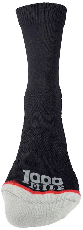 1000 Mile Repreve Single Layer Twin Pack Womens Crew Running Socks - Black