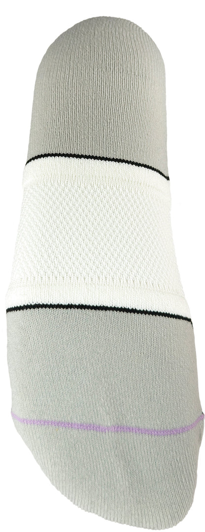 1000 Mile Repreve Single Layer Twin Pack Womens Crew Running Socks - White
