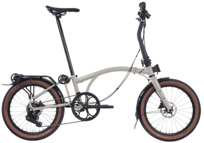 Brompton G Line with Roller Frame 8-Speed Medium Folding Bike - Traildust White