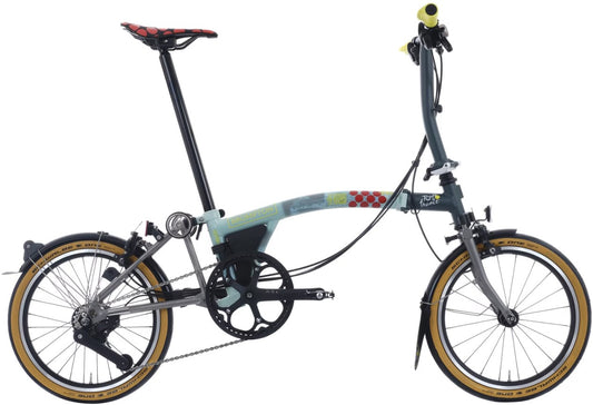Brompton x Tour de France P Line S 12-Speed Folding Bike - Sprinter's Light Green