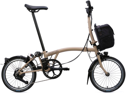 Brompton C Line eMotiq 4-Speed Electric Folding Bike - Dune Sand