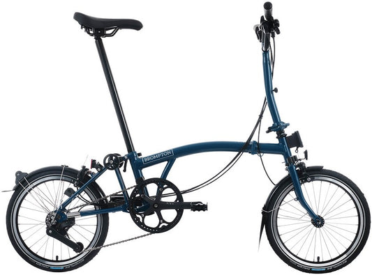 Brompton C Line M 12-Speed Folding Bike - Ocean Blue