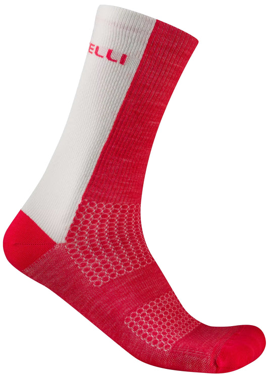Castelli Logo 18 Merino Cycling Socks - Red