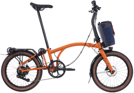 Brompton V2 Electric G Line with Roller Frame 4 Speed Large Folding Bike - Adventure Orange