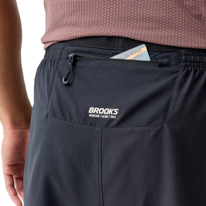 Brooks Cascadia 2 in 1 Mens Running Shorts - Black