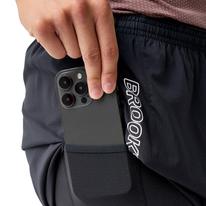 Brooks Cascadia 2 in 1 Mens Running Shorts - Black