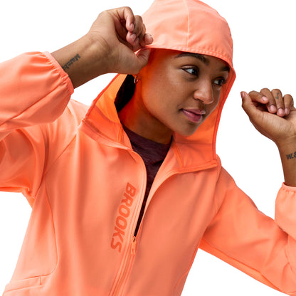 Brooks Canopy Womens Running Jacket - Orange