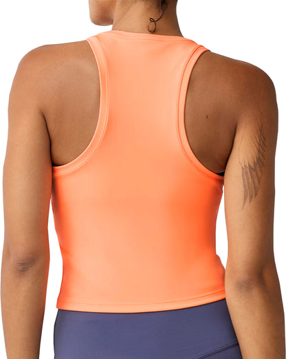 Brooks Dash Womens Running Crop Top - Orange