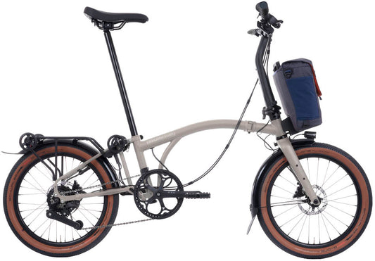 Brompton Electric G Line with Roller Frame 4 Speed Large Folding Bike - Traildust White