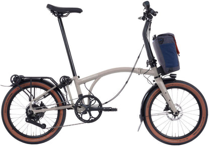 Brompton Electric G Line V2 with Roller Frame 4 Speed Folding Bike - Traildust White