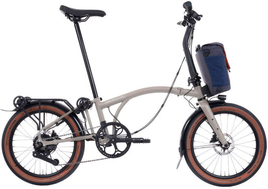 Brompton Electric G Line V2 with Roller Frame 4 Speed Folding Bike - Traildust White