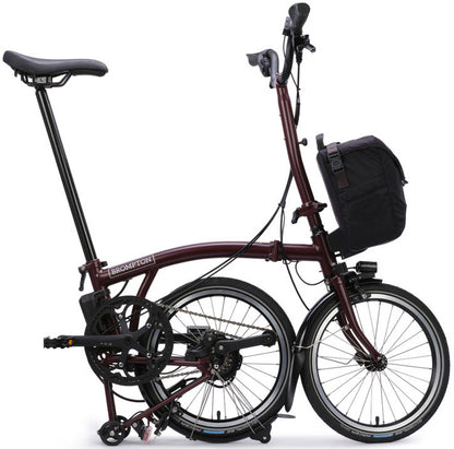 Brompton Electric C Line eMotiq M 4-Speed Folding Bike - Red Plum