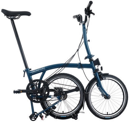 Brompton C Line M 12-Speed Folding Bike - Ocean Blue