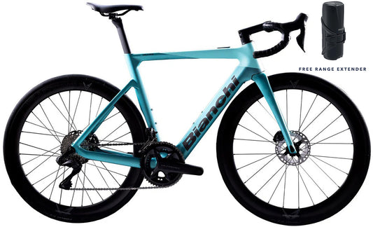Bianchi E-Oltre Ultegra Di2 Electric Road Bike 2026 With Free Range Extender - Celeste