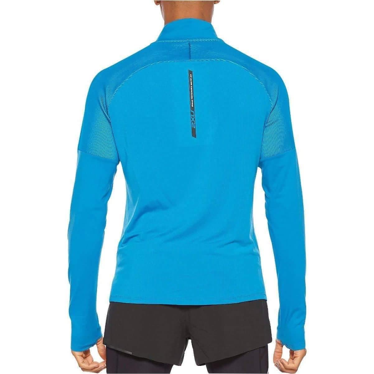 2XU Light Speed Half Zip Long Sleeve Mens Running Top - Blue - Start Fitness