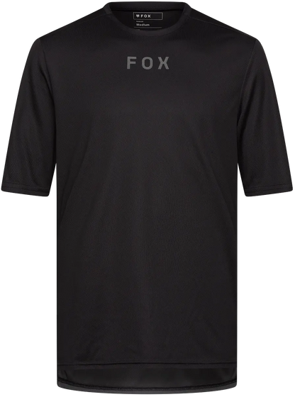 Fox Ranger Wordmark Short Sleeve Mens Cycling Jersey - Black