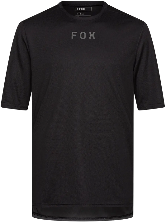 Fox Ranger Wordmark Short Sleeve Mens Cycling Jersey - Black