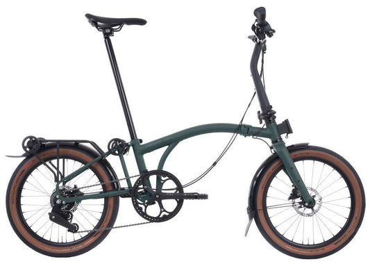 Brompton G Line with Roller Frame 8-Speed Medium Folding Bike Ex-demo - Forest Green