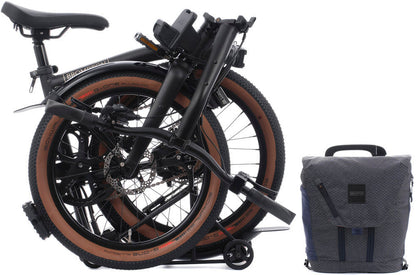 Brompton Electric G Line V2 with Roller Frame 4 Speed Large Folding Bike - Space Black