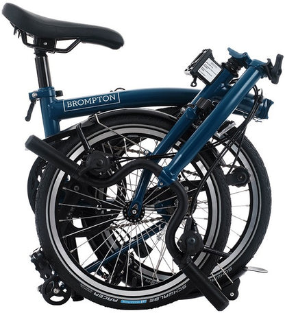 Brompton C Line M 12-Speed Folding Bike - Ocean Blue