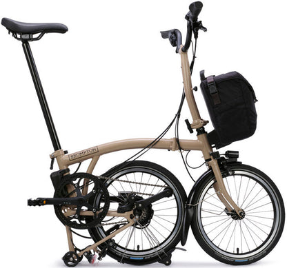 Brompton C Line eMotiq 4-Speed Electric Folding Bike - Dune Sand