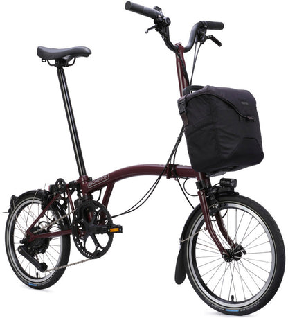 Brompton Electric C Line eMotiq M 4-Speed Folding Bike - Red Plum