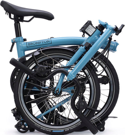 Brompton C Line 12-Speed Folding Bike - Cloud Metallic