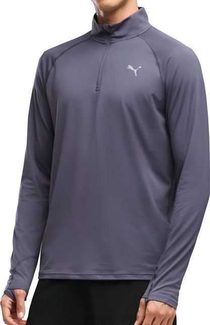 Puma Velocity Cloudspun Half Zip Long Sleeve Mens Running Top - Blue