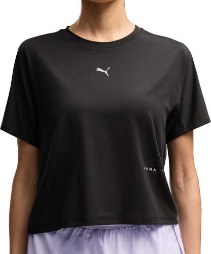 Puma Brightstride Cloudspun Short Sleeve Womens Running Top - Black