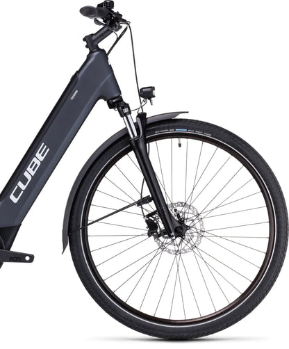 Cube Touring Hybrid One 500 Easy-Entry Electric Hybrid Bike 2023 - Dark Grey