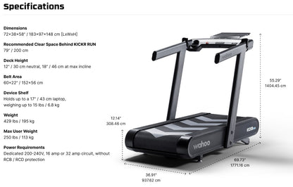 Wahoo KICKR RUN Smart Treadmill - Run Free
