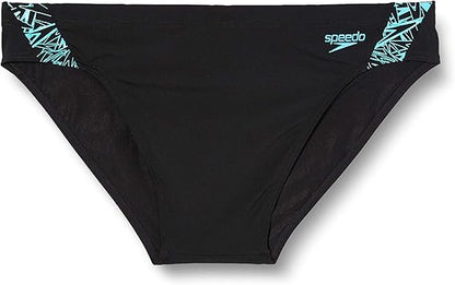Speedo Boom Splice Mens Swim Brief - Black