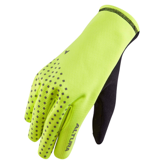Altura Fleece Windproof Nightvision Full Finger Cycling Gloves - Yellow